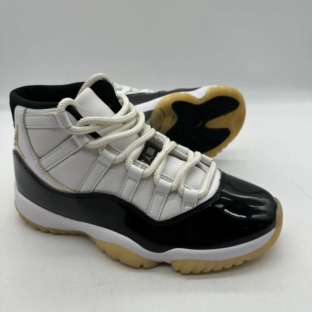 Nike CT8012-170 Mens Size 7.5 Air Jordan 11 Retro Gratitude DMP Gold Sneakers